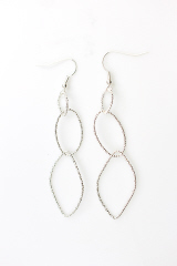 DELICATE SILVER INSPIRED LOOP EARRINGS TO MATCH THE N444/S NECKL