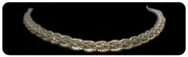 Sterling Silver Diamond Cut Wheat Anklet