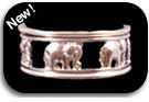 Sterling Silver Elephant with two Sterling Silver Thins