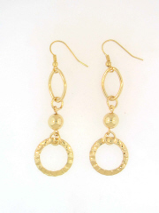 AVAILABLE IN GOLD OR SILVER HOOP DANGLES--MATCHES N731 NECKLACE