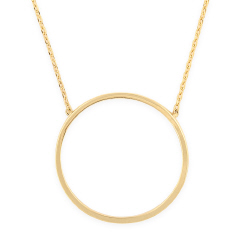 ADJUSTABLE 16-19\" GOLD CIRCLE NECKLACE
