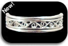 Sterling Silver Filigree with two Sterling Silver Thins