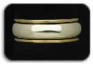 Sterling Silver Wide Band with Two Gold Filled Thins