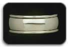Sterling Silver Wide Band with Two Sterling Silver Thins