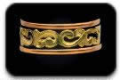 14kt. Gold Tapestry with two 14kt. Rose Gold bands