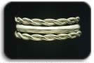Sterling Silver Thick with two Sterling Silver Thin Braids