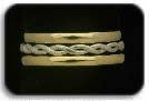 Sterling Silver Thin Braid with two 14kt. Gold Thicks