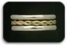 Gold Filled Thin Braid with two Sterling Silver Thicks
