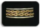 Two Gold Filled Thin Braid bands with two Sterling Silver Thins