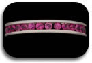 Eternity band of Pink Sapphires set in 14kt. White Gold
